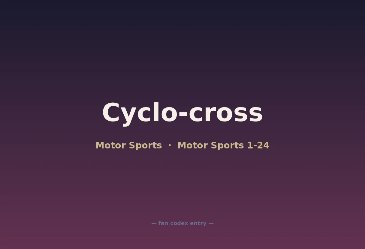 Cyclo-cross