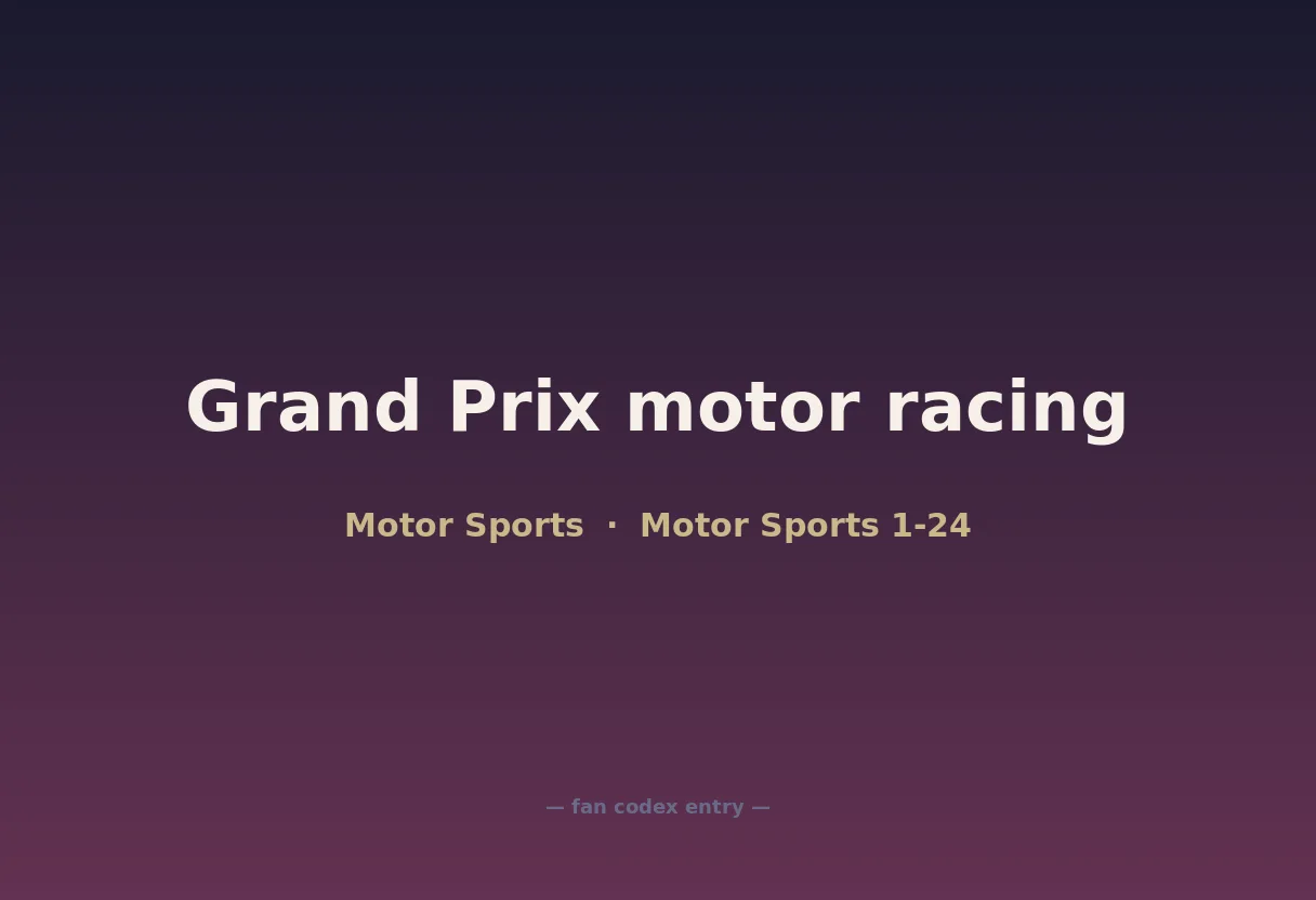 Grand Prix motor racing