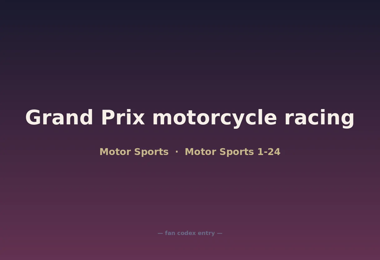 Grand Prix motorcycle racing