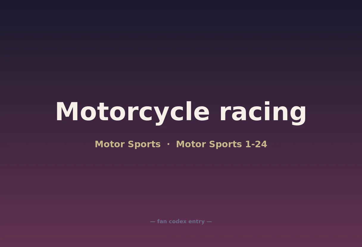 Motorcycle racing