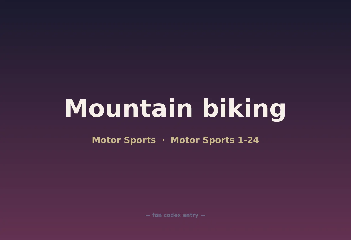 Mountain biking